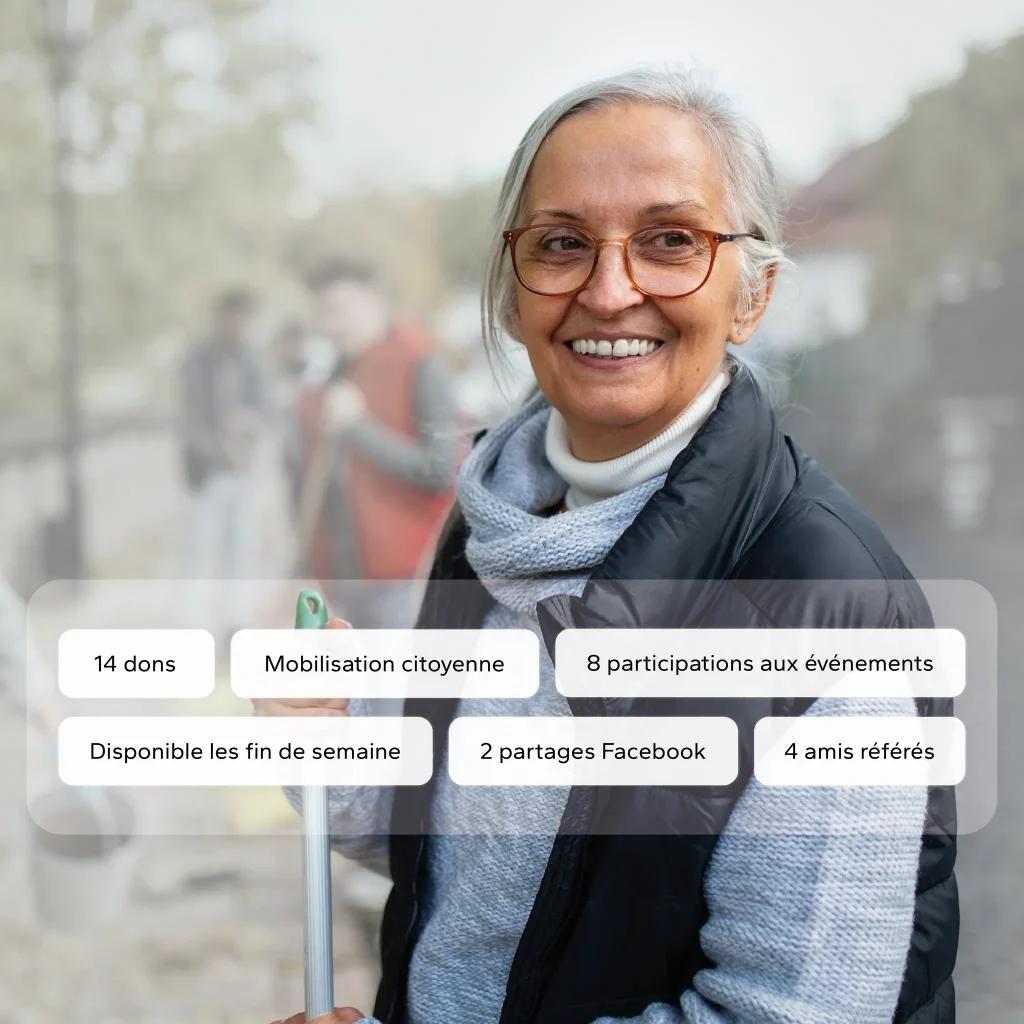 Données d'une personne engagée dans un OBNL